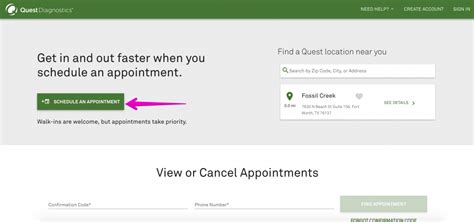 Confidently and securely access your upcoming appointments, lab results, and more with a free MyQuest account. . My quest appointment